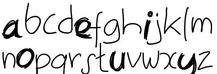 PWIrregular Font LOWERCASE