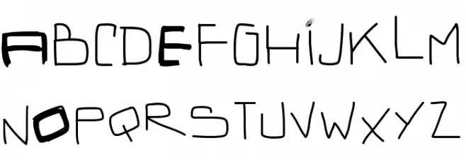 PWIrregular2 Schriftart Groß
