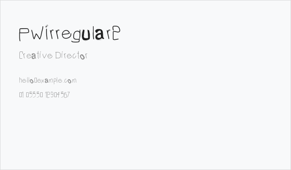 PWIrregular2 Business Card