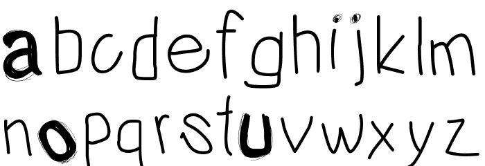 PWIrregular2 Font LOWERCASE