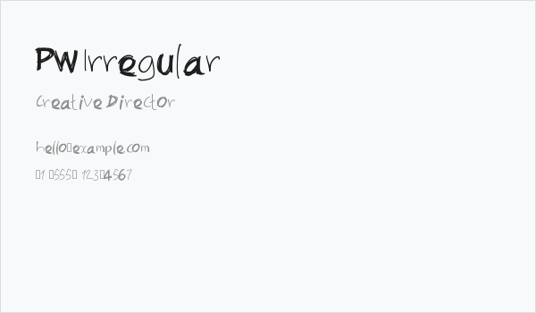 PWIrregular Business Card