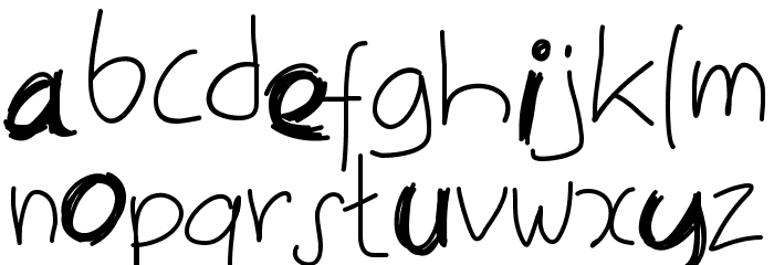 PWIrregular Font LOWERCASE