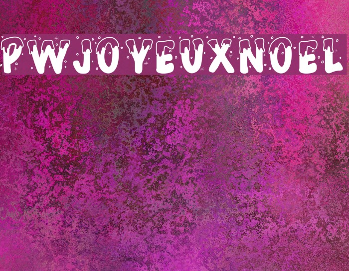 PWJoyeuxNoel Font examples