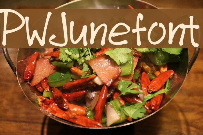 PWJunefont Font examples