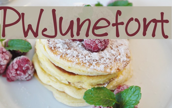 PWJunefont Font examples