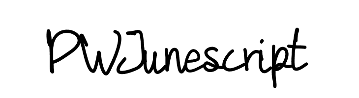 PWJunescript Font