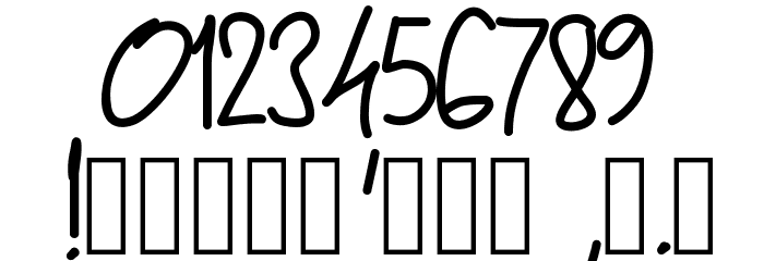 PWJunescript Font OTHER CHARS