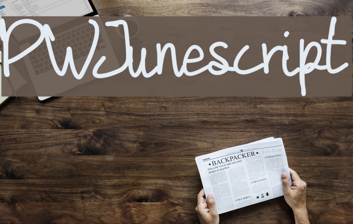 PWJunescript Font examples