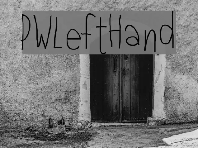 PWLeftHand Font examples
