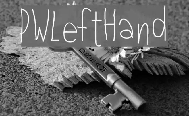 PWLeftHand Font examples