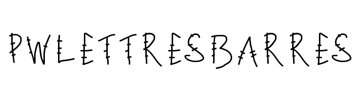 PWLettresbarres  免费字体下载