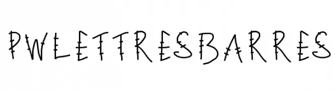 PWLettresbarres  Free Fonts Download