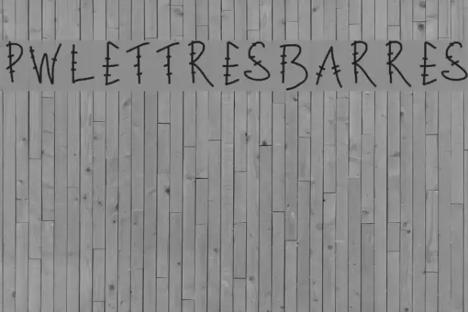 PWLettresbarres Font examples