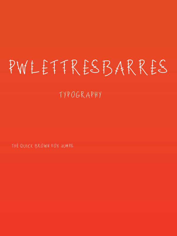 PWLettresbarres Poster