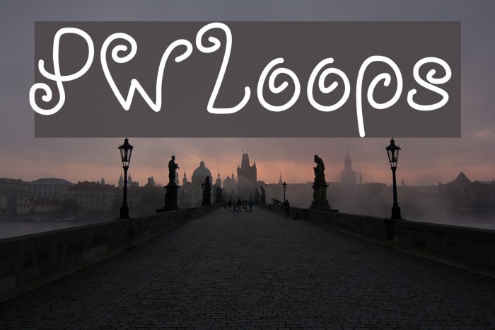 PWLoops Font examples