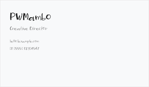 PWMambo Business Card