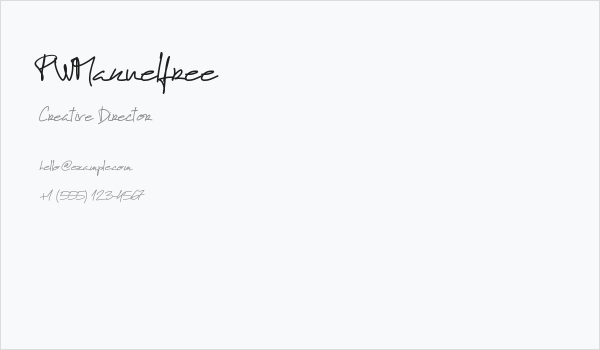 PWManuelfree Business Card