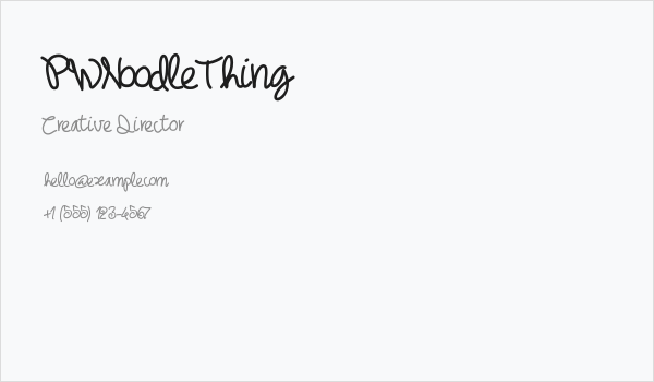 PWNoodleThing Business Card