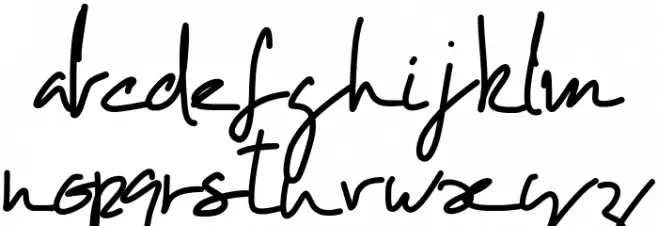 PWOblique फ़ॉन्ट लोअरकेस