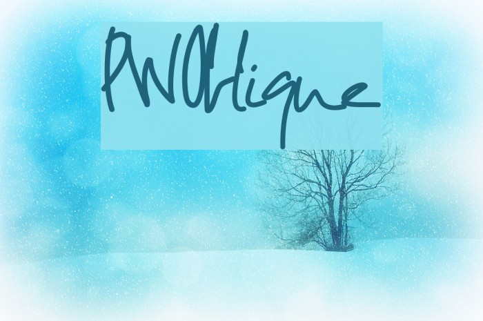PWOblique Font examples