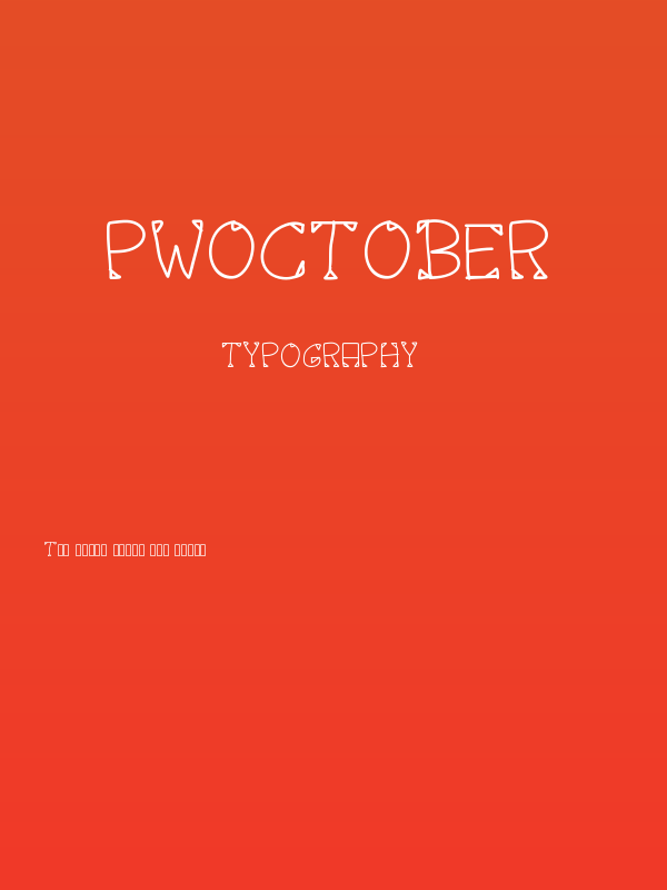 PWOctober Poster