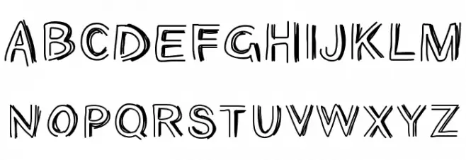 PWOpened Font UPPERCASE