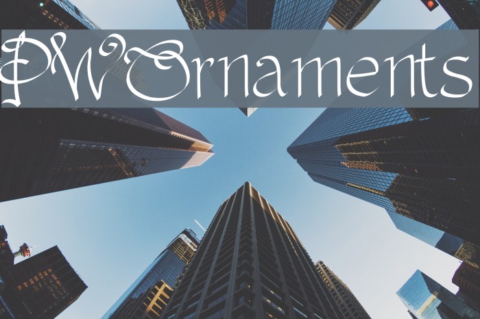 PWOrnaments لخطوط تنزيل examples