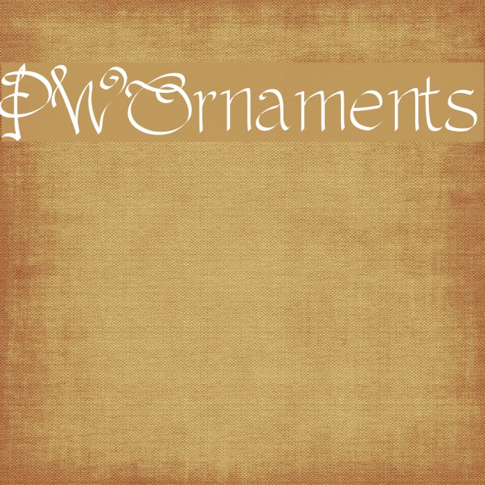 PWOrnaments لخطوط تنزيل examples