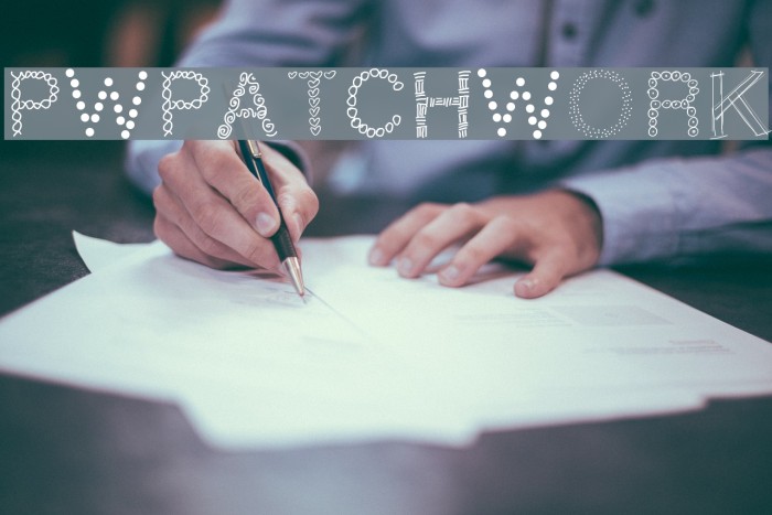 PWPatchwork Font examples