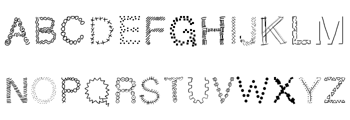 PWPatchwork Font LOWERCASE