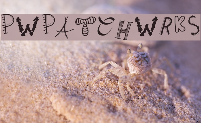 PWPatchwrks Font examples