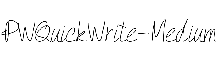 PWQuickWrite-Medium  フリーフォントのダウンロード