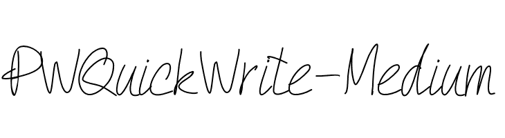 PWQuickWrite-Medium  لخطوط تنزيل