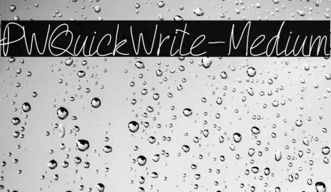 PWQuickWrite-Medium Font examples