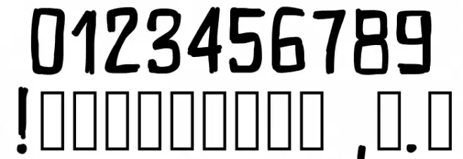 PWRectangle Font OTHER CHARS