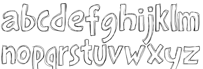 PWRoughs Font LOWERCASE