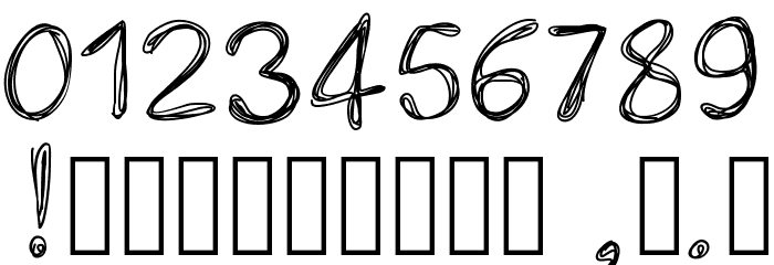 PWRoundedScratch Font OTHER CHARS