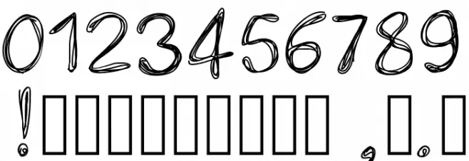 PWRoundedScratch Font OTHER CHARS