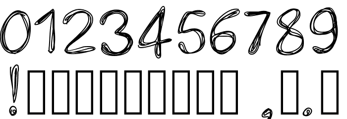 PWRoundedScratch Font OTHER CHARS