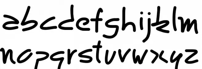 PWRoundedScript Font LOWERCASE
