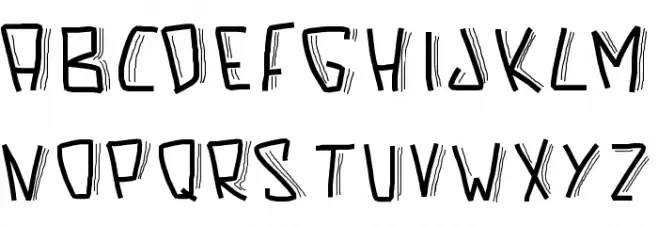 PWScaredFont Schriftart Groß
