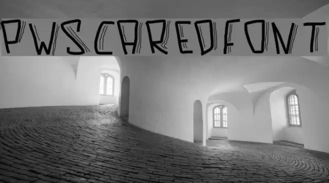 PWScaredFont Font examples