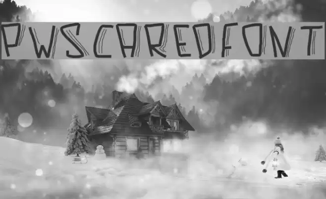 PWScaredFont Font examples