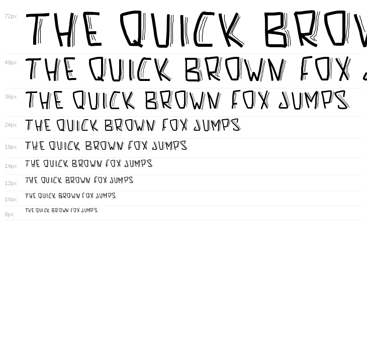 PWScaredFont Waterfall