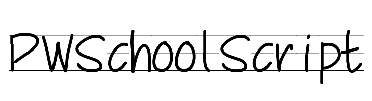 PWSchoolScript  Frei Schriftart Herunterladen