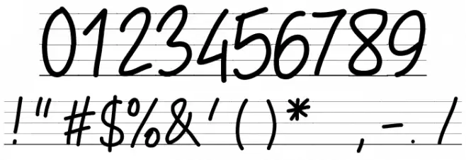 PWSchoolScript Font OTHER CHARS