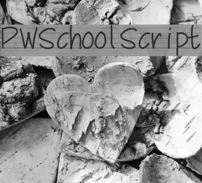 PWSchoolScript Font examples
