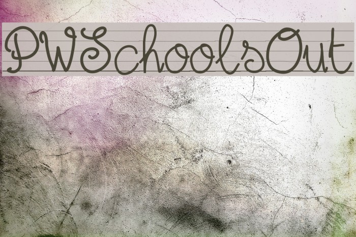 PWSchoolsOut لخطوط تنزيل examples