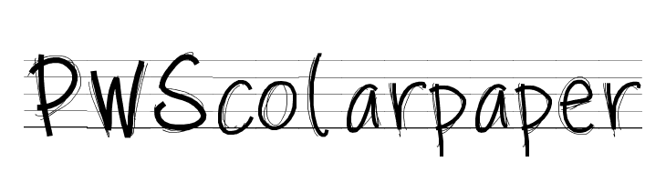 PWScolarpaper Font