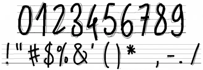 PWScolarpaper Font OTHER CHARS